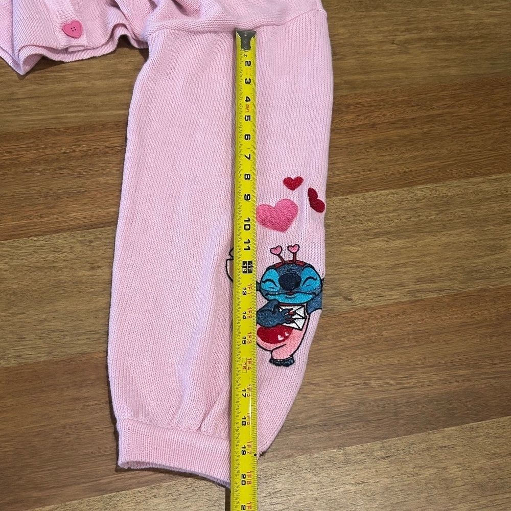 Her Universe Disney Lilo & Stitch Lovebug Girls Skimmer Cardigan Size Large Pink - Picture 7 of 10